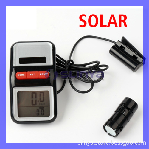 Digital Electric Wireless Cycle Bicycle Bike Meter Speedometer Solar Odometer (SL-395)